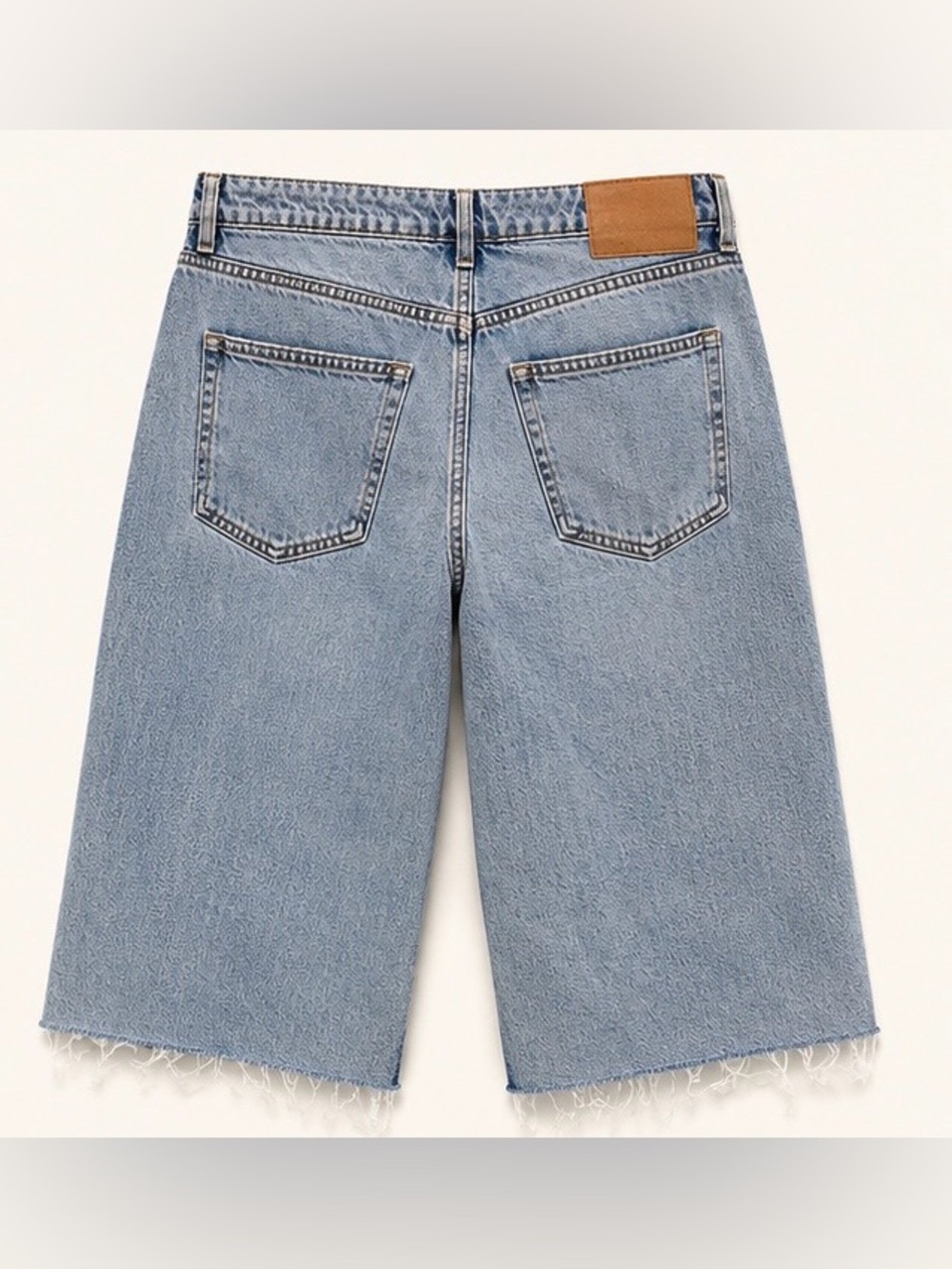☀️H&M Divided Light Wash High-Rise Denim Bermuda Shorts | Size 2 - Picture 4 of 11